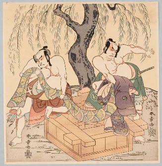 Modern Reproduction of: The Actors Nakamura Sukegorö II and Ötani Hiroji III in the Kabuki Performance “Gohiki Kanjinchö”