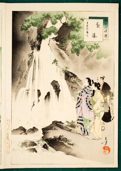 Viewing a Waterfall: Women of the Jôkyô Era [1684-88]