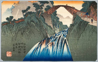 Modern Reproduction of: Nojiri: Distant View of the Ina River Bridge