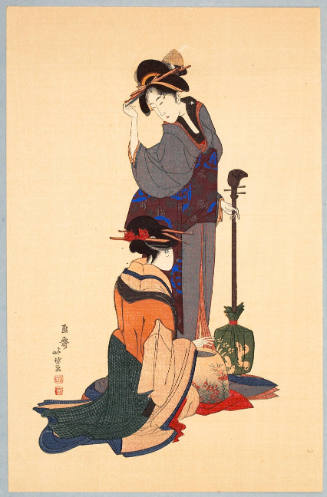 Modern Reproduction of: Beauty and Shamisen
