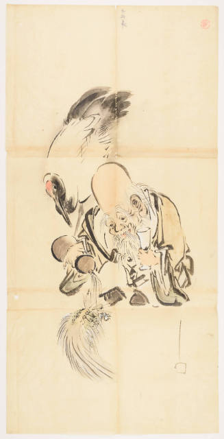 Jurōjin with Crane and Turtle