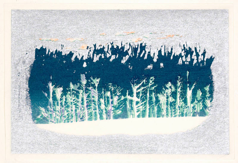 Forest in Snow (Blue)