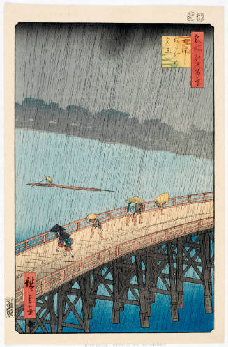 Modern Reproduction of: Sudden Shower Over Shin Ōhashi Bridge and Atake
