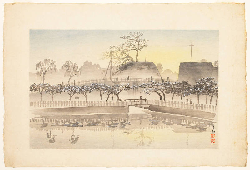 City View (Posthumous woodcut of a Kiyochika painting)