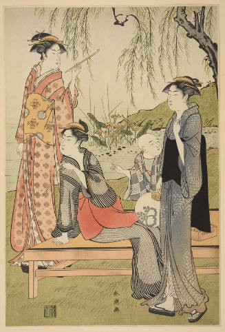 Modern Reproduction of: Women Relaxing under a Willow Tree