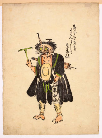 Otsu-e print: An Oni (Demon) Chanting the Nenbutsu